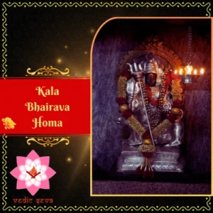 Image of Lord Kalabhairava, depicted with a fierce expression and holding a trident, used in Kalabhairava Homa, a ritual for protection, time management, and removal of negative influences