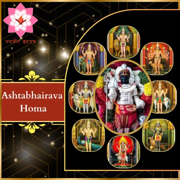 Image of the eight forms of Lord Bhairava, symbolizing time and protection, central to Ashta Bhairava Homa for spiritual and material fulfillment