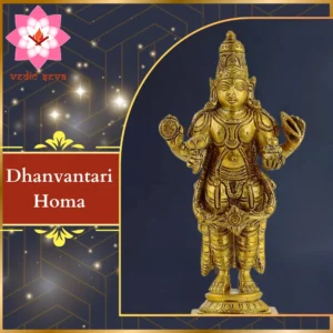 Image of Lord Dhanvanthri, the divine healer, associated with Dhanvanthri Homa for health and well-being at Vedic Seva