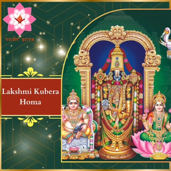 Image of Goddess Lakshmi and Lord Kubera, symbolizing wealth and prosperity, central to Lakshmi Kubera Homa for financial growth