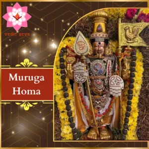 Image of Lord Muruga, symbolizing courage and victory, central to Muruga Homa performed for overcoming challenges and achieving success