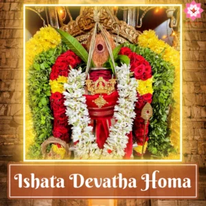 Image of a beautifully adorned Kalash, symbolizing purity and divine presence, central to Ishta Devatha Homa performed to seek blessings from one’s personal deity