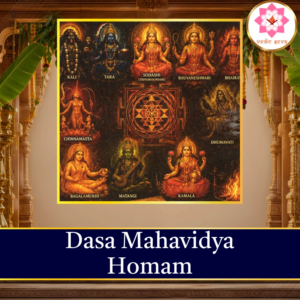 Dasa Mahavidya Homam sacred fire ritual performed at Vedic Seva