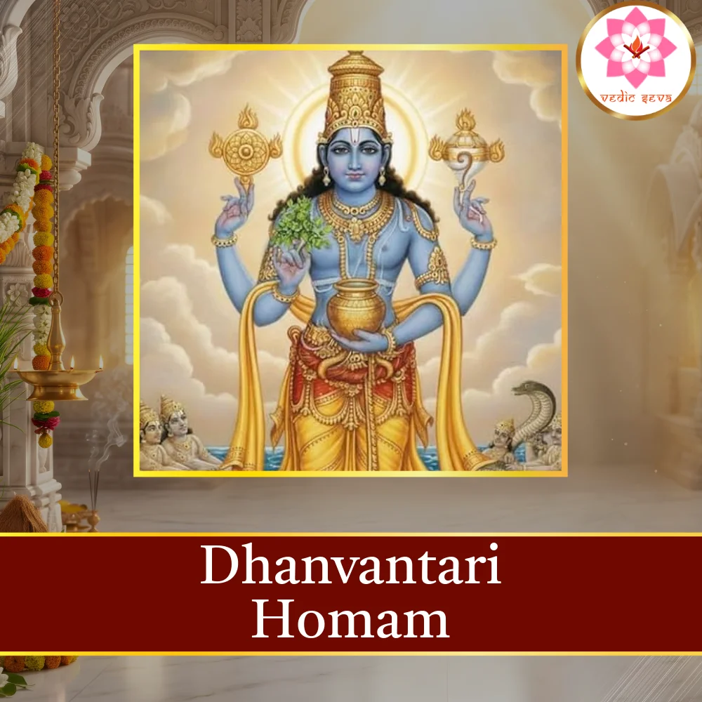 Dhanvantari Homam sacred fire ritual performed at Vedic Seva