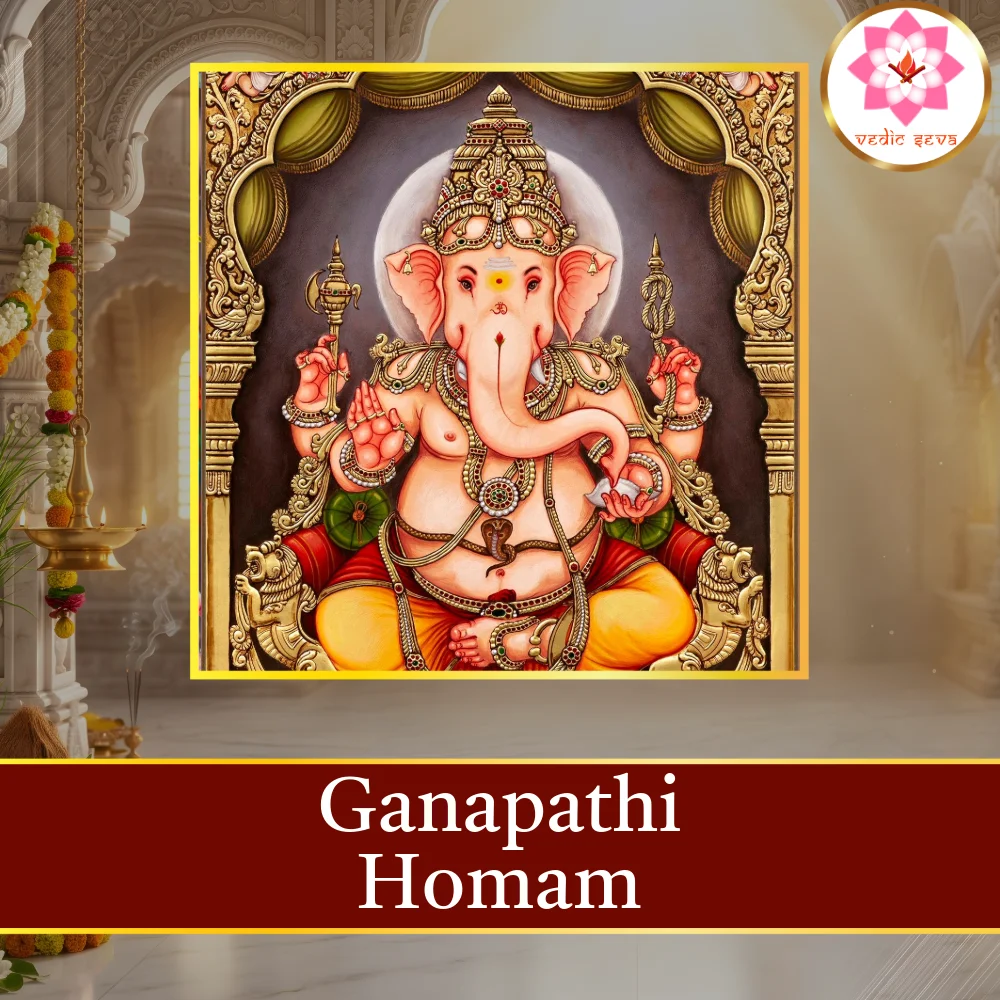 Ganapathi Homam sacred fire ritual performed at Vedic Seva