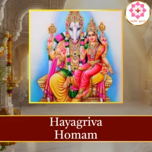 Hayagriva Homam sacred fire ritual performed at Vedic Seva