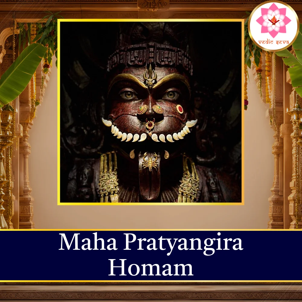 Maha Pratyangira Homam sacred fire ritual performed at Vedic Seva