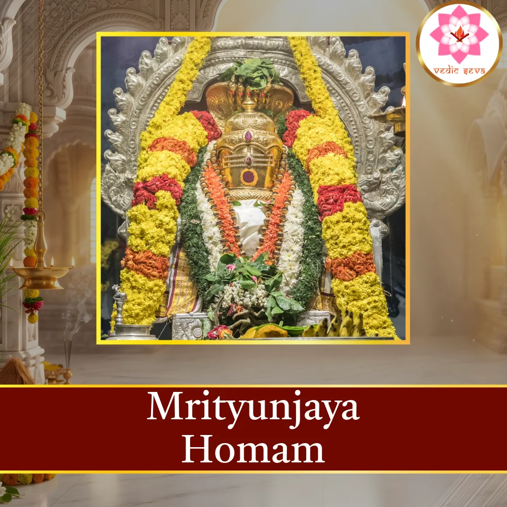 Maha Mrityunjaya Homam sacred fire ritual performed at Vedic Seva