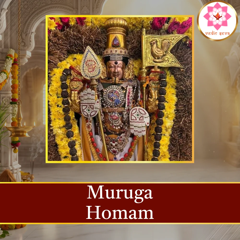 Muruga Homam sacred fire ritual performed at Vedic Seva