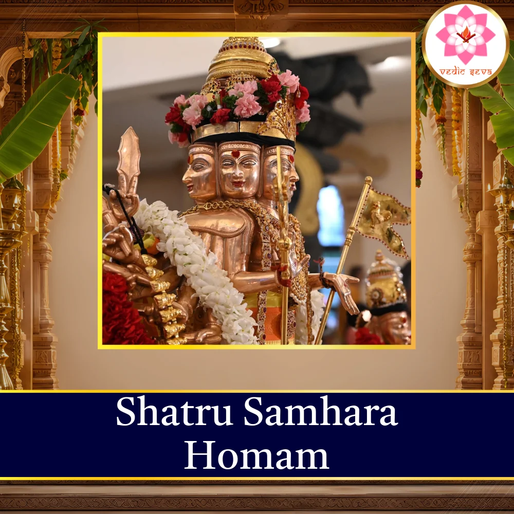Shatru Samhara Homam sacred fire ritual performed at Vedic Seva