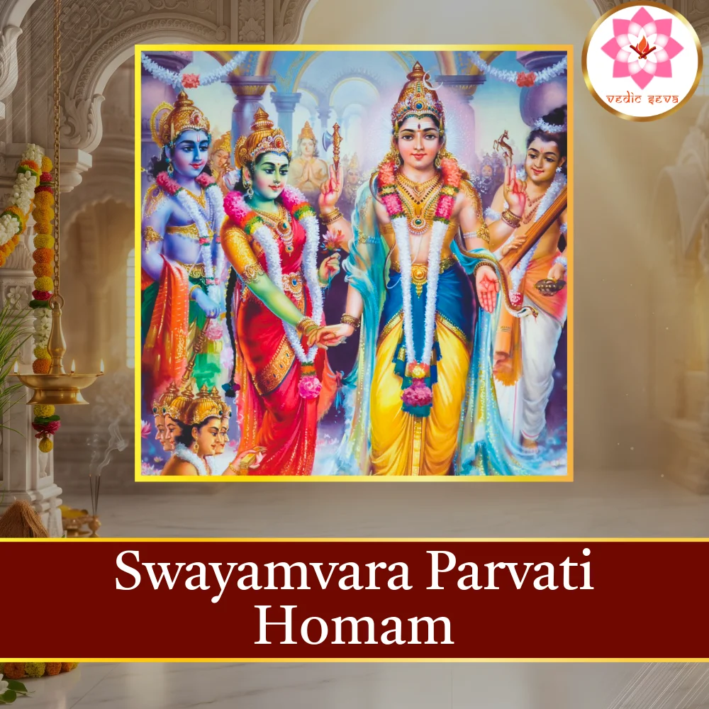 Swayamvara Parvati Homam sacred fire ritual performed at Vedic Seva